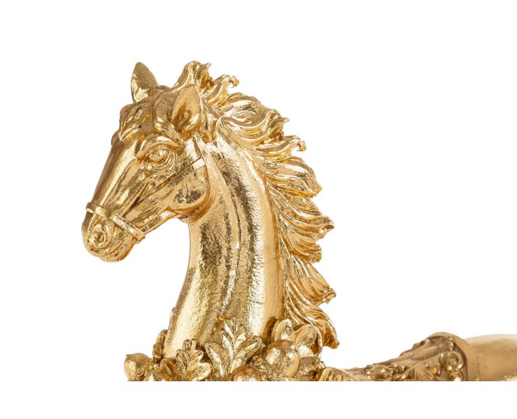 Cavallo a dondolo natalizio in resina oro lucido scultura decorativa 44 cm – Decorazione Natalizia Le Stelle su Bomboniere Dolci Emozioni