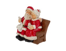 Babbo e Mamma Natale in resina su panchina per casa e regalo h. 15 cm – Decorazione Natalizia Le Stelle su Bomboniere Dolci Emozioni