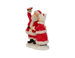 Babbo e Mamma Natale in resina con vischio per casa e regalo h. 20 cm – Decorazione Natalizia Le Stelle su Bomboniere Dolci Emozioni