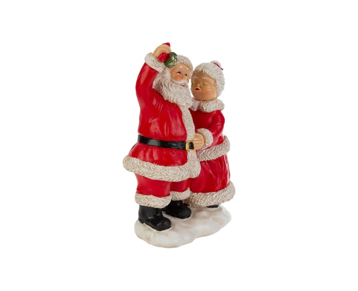 Babbo e Mamma Natale in resina con vischio per casa e regalo h. 20 cm – Decorazione Natalizia Le Stelle su Bomboniere Dolci Emozioni