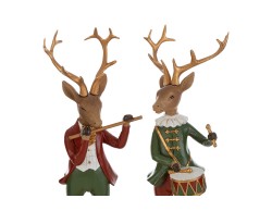 Renna musicista in resina elegante per casa e regalo h. 18,5 cm assortito 2 modelli – Decorazione Natalizia Le Stelle su Bomboniere Dolci Emozioni
