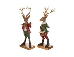 Renna musicista in resina elegante per casa e regalo h. 18,5 cm assortito 2 modelli – Decorazione Natalizia Le Stelle su Bomboniere Dolci Emozioni