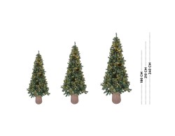 Albero di Natale artificiale con 280 luci LED integrate 848 rami h. 210 cm da interno – Decorazione Natalizia Le Stel su Bomboniere Dolci Emozioni