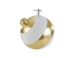 Base per albero di Natale a forma di pallina in ceramica bianca e oro 41,5x41,5xh. 44 cm – Decorazione Natalizia Le Stelle su Bomboniere Dolci Emozioni