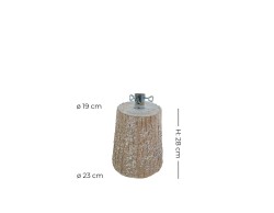 Tronco copribase per albero di Natale rustico chiaro 19x23xh. 28 cm con foro 38 mm – Decorazione Natalizia Le Stelle su Bomboniere Dolci Emozioni