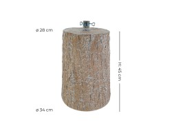 Tronco copribase per albero di Natale grande rustico chiaro 28x34xh. 45 cm con foro 38 mm – Decorazione Natalizia Le Stelle su Bomboniere Dolci Emozioni