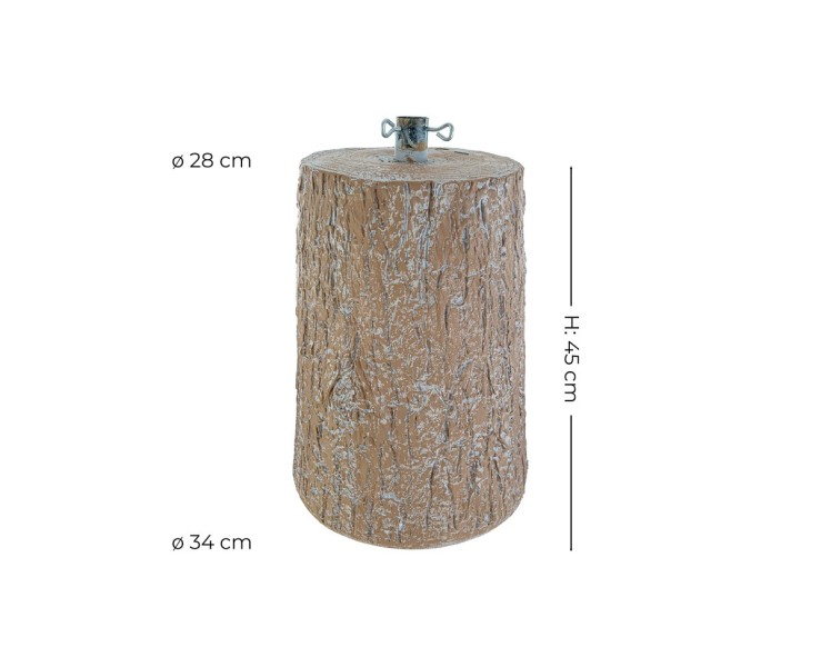 Tronco copribase per albero di Natale grande rustico chiaro 28x34xh. 45 cm con foro 38 mm – Decorazione Natalizia Le Stelle su Bomboniere Dolci Emozioni