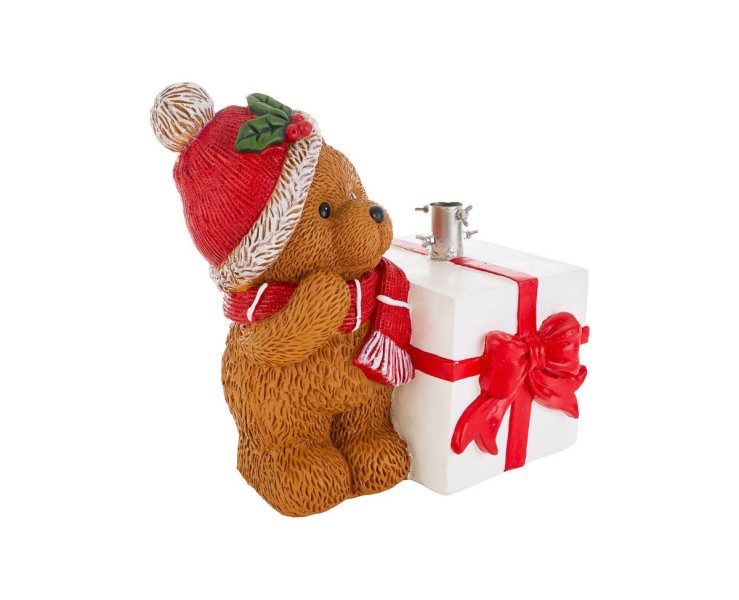 Base per albero di Natale con orsetto in resina pesante 5,5 kg 42x33xh. 41 cm – Decorazione Natalizia Le Stelle su Bomboniere Dolci Emozioni