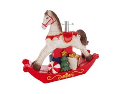 Base per albero di Natale cavalluccio a dondolo in resina pesante 8,5 kg 73x20xh. 61 cm – Decorazione Natalizia Le Stelle su Bomboniere Dolci Emozioni