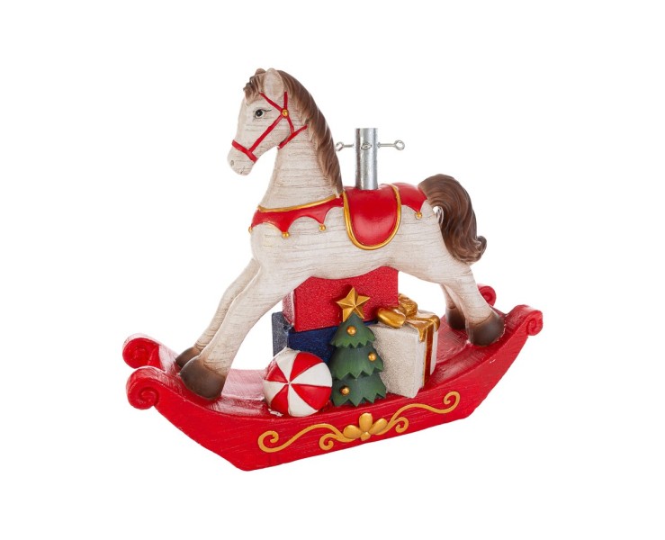 Base per albero di Natale cavalluccio a dondolo in resina pesante 8,5 kg 73x20xh. 61 cm – Decorazione Natalizia Le Stelle su Bomboniere Dolci Emozioni