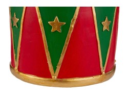 Base per albero di Natale a forma di tamburo in resina rosso verde e oro– Decorazione Natalizia Le Stelle su Bomboniere Dolci Emozioni