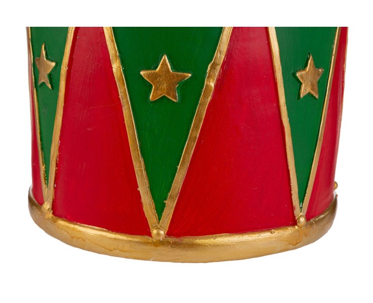 Base per albero di Natale a forma di tamburo in resina rosso verde e oro– Decorazione Natalizia Le Stelle su Bomboniere Dolci Emozioni