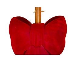 Base per albero di Natale a forma di fiocco floccato bordeaux in magnesio – Decorazione Natalizia Le Stelle su Bomboniere Dolci Emozioni