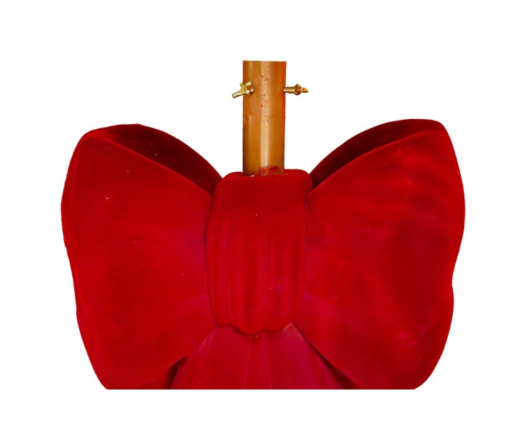 Base per albero di Natale a forma di fiocco floccato bordeaux in magnesio – Decorazione Natalizia Le Stelle su Bomboniere Dolci Emozioni