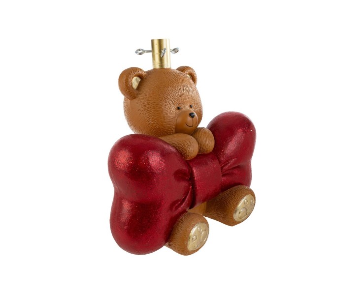 Base per albero di Natale con orsetto e fiocco rosso in resina – Decorazione Natalizia Le Stelle su Bomboniere Dolci Emozioni