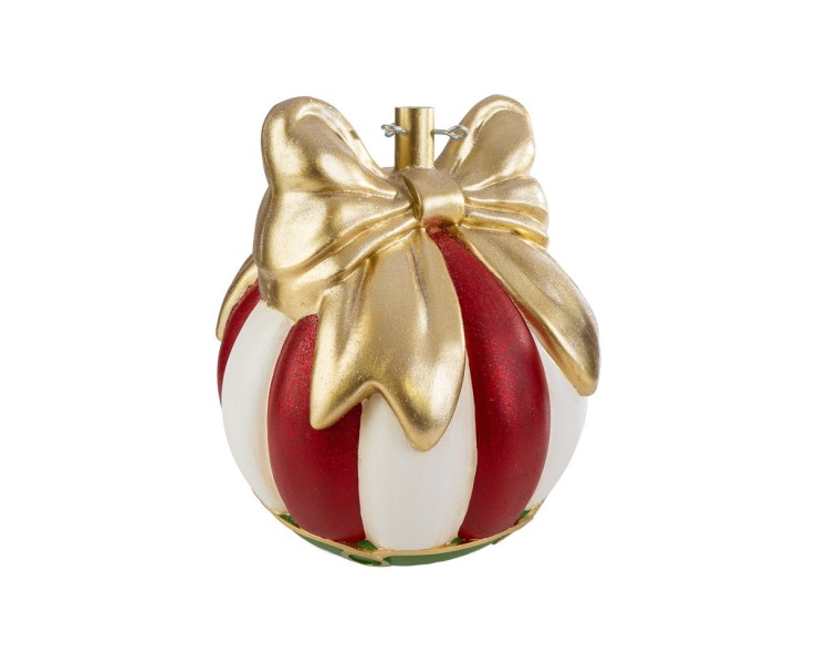 Base per albero di Natale a forma di palla di Natale gigante rossa e bianca in resina – Decorazione Natalizia Le Stelle su Bomboniere Dolci Emozioni