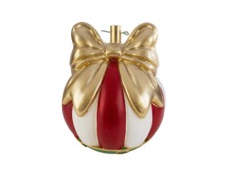 Base per albero di Natale a forma di palla di Natale gigante rossa e bianca in resina – Decorazione Natalizia Le Stelle su Bomboniere Dolci Emozioni