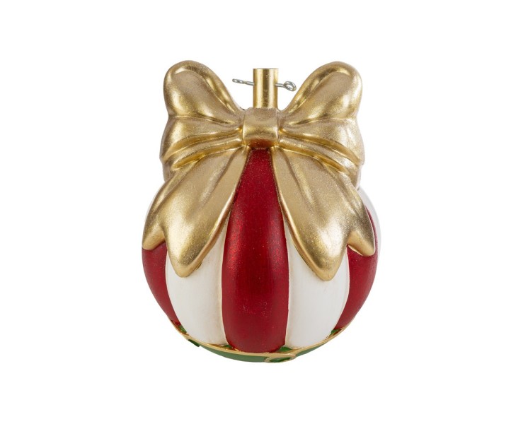 Base per albero di Natale a forma di palla di Natale gigante rossa e bianca in resina – Decorazione Natalizia Le Stelle su Bomboniere Dolci Emozioni