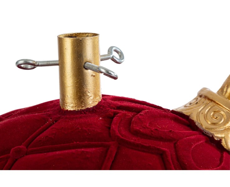 Base per albero di Natale a forma di palla di Natale in velluto bordeaux e oro – Decorazione Natalizia Le Stelle su Bomboniere Dolci Emozioni