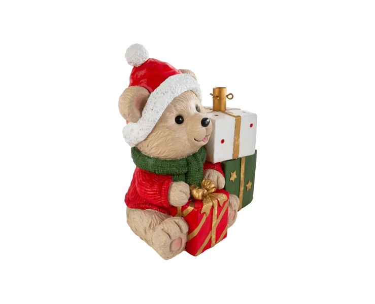 Base per albero di Natale con orsetto e pacchi regalo in resina – Decorazione Natalizia Le Stelle su Bomboniere Dolci Emozioni