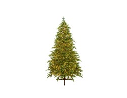 Albero di Natale artificiale modello Cortina 180 cm 100% Full PE con aghi 3D realistici e 2150 luci micro LED