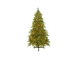 Albero di Natale artificiale modello Cortina alto 240 cm 100% Full PE con aghi 3D realistici e 3300 luci micro LED