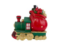 Base per albero di Natale a forma di trenino in resina colorata – Decorazione Natalizia Le Stelle su Bomboniere Dolci Emozioni