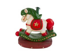 Base per albero di Natale a forma di cavalluccio a dondolo in resina 39,5x55,5x47 cm – Decorazione Natalizia Le Stelle su Bomboniere Dolci Emozioni