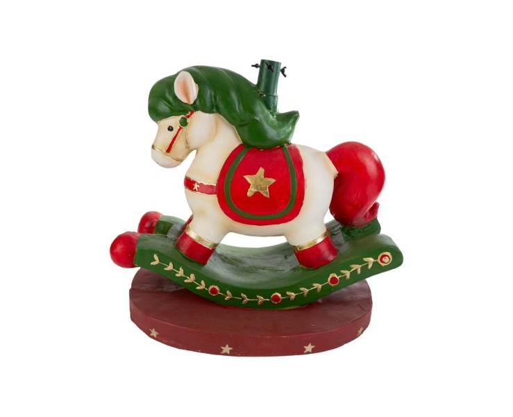 Base per albero di Natale a forma di cavalluccio a dondolo in resina 39,5x55,5x47 cm – Decorazione Natalizia Le Stelle su Bomboniere Dolci Emozioni