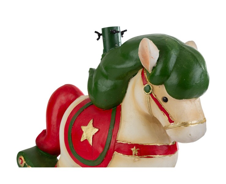 Base per albero di Natale a forma di cavalluccio a dondolo in resina 39,5x55,5x47 cm – Decorazione Natalizia Le Stelle su Bomboniere Dolci Emozioni