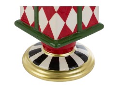 Scatola natalizia Red Royal in ceramica con coperchio e fiocco oro 15x14xh.35 cm – Decorazione Natalizia Le Stelle su Bomboniere Dolci Emozioni