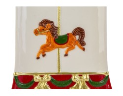 Vassoio Carosello in ceramica a forma di giostra con cavalluccio 36x21,5 cm – Decorazione Natalizia Le Stelle su Bomboniere Dolci Emozioni