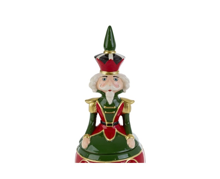 Scatola Schiaccianoci in ceramica con coperchio e dettagli oro 16,5x16xh.45 cm – Decorazione Natalizia Le Stelle su Bomboniere Dolci Emozioni