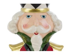 Scatola mezzo busto Schiaccianoci in ceramica con coperchio verde 17x14xh.25 cm – Decorazione Natalizia Le Stelle su Bomboniere Dolci Emozioni