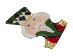 Vassoio Schiaccianoci in ceramica sagomato a mezzo busto 30x22,5 cm – Decorazione Natalizia Le Stelle su Bomboniere Dolci Emozioni