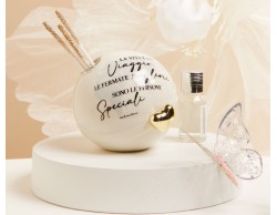 Bomboniera Matrimonio Claraluna Diffusore Mondo con Cuore Oro