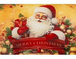 Centrotavola natalizio in vetro Babbo Natale rettangolare sagomato – Decorazione Natalizia Le Stelle su Bomboniere Dolci Emozioni