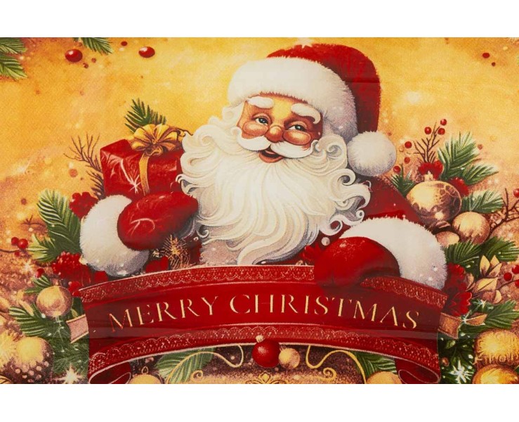 Centrotavola natalizio in vetro Babbo Natale rettangolare sagomato – Decorazione Natalizia Le Stelle su Bomboniere Dolci Emozioni