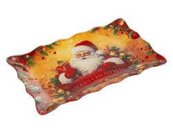 Centrotavola natalizio in vetro Babbo Natale rettangolare sagomato – Decorazione Natalizia Le Stelle su Bomboniere Dolci Emozioni