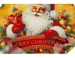 Centrotavola natalizio in vetro tondo Babbo Natale – Decorazione Natalizia Le Stelle su Bomboniere Dolci Emozioni
