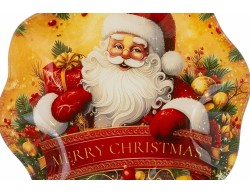 Centrotavola natalizio in vetro tondo Babbo Natale coppa – Decorazione Natalizia Le Stelle su Bomboniere Dolci Emozioni