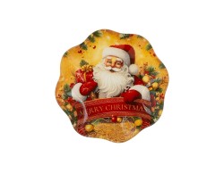 Centrotavola natalizio in vetro tondo Babbo Natale coppa – Decorazione Natalizia Le Stelle su Bomboniere Dolci Emozioni
