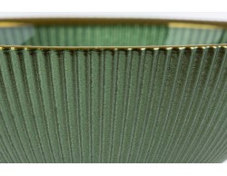 Set 6 piatti fondi in vetro verde finitura plissé con filo oro diametro 20 cm – Decorazione Natalizia Le Ste su Bomboniere Dolci Emozioni