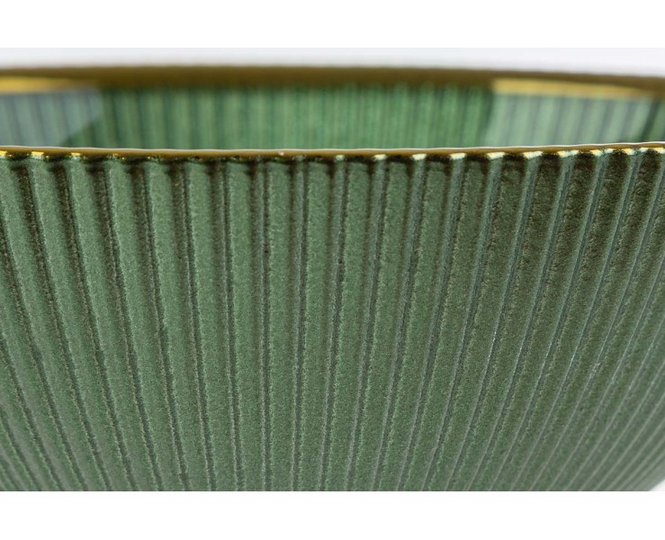 Set 6 piatti fondi in vetro verde finitura plissé con filo oro diametro 20 cm – Decorazione Natalizia Le Ste su Bomboniere Dolci Emozioni