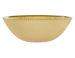 Set 6 piatti fondi in vetro oro finitura plissé con filo oro diametro 20 cm – Decorazione Natalizia Le Ste su Bomboniere Dolci Emozioni
