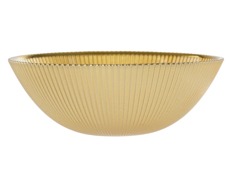 Set 6 piatti fondi in vetro oro finitura plissé con filo oro diametro 20 cm – Decorazione Natalizia Le Ste su Bomboniere Dolci Emozioni