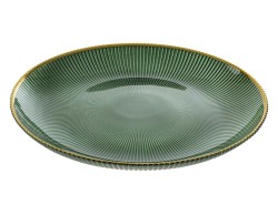 Set 6 piatti in vetro verde finitura plissé con filo oro diametro 31 cm – Decorazione Natalizia Le Stelle su Bomboniere Dolci Emozioni