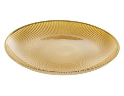 Set 6 sottopiatti in vetro oro finitura plissé con filo oro diametro 31 cm – Decorazione Natalizia Le Stelle su Bomboniere Dolci Emozioni