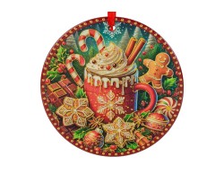Set 3 mattonelle natalizie tonde da appendere "Ginger" diametro 11 cm - 3 varianti assortite – Decorazione Natalizia Le Stelle su Bomboniere Dolci Emozioni