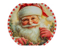 Mattonella Babbo Natale in ceramica con astuccio diametro 20 cm - 3 varianti assortite – Decorazione Natalizia Le Stelle su Bomboniere Dolci Emozioni